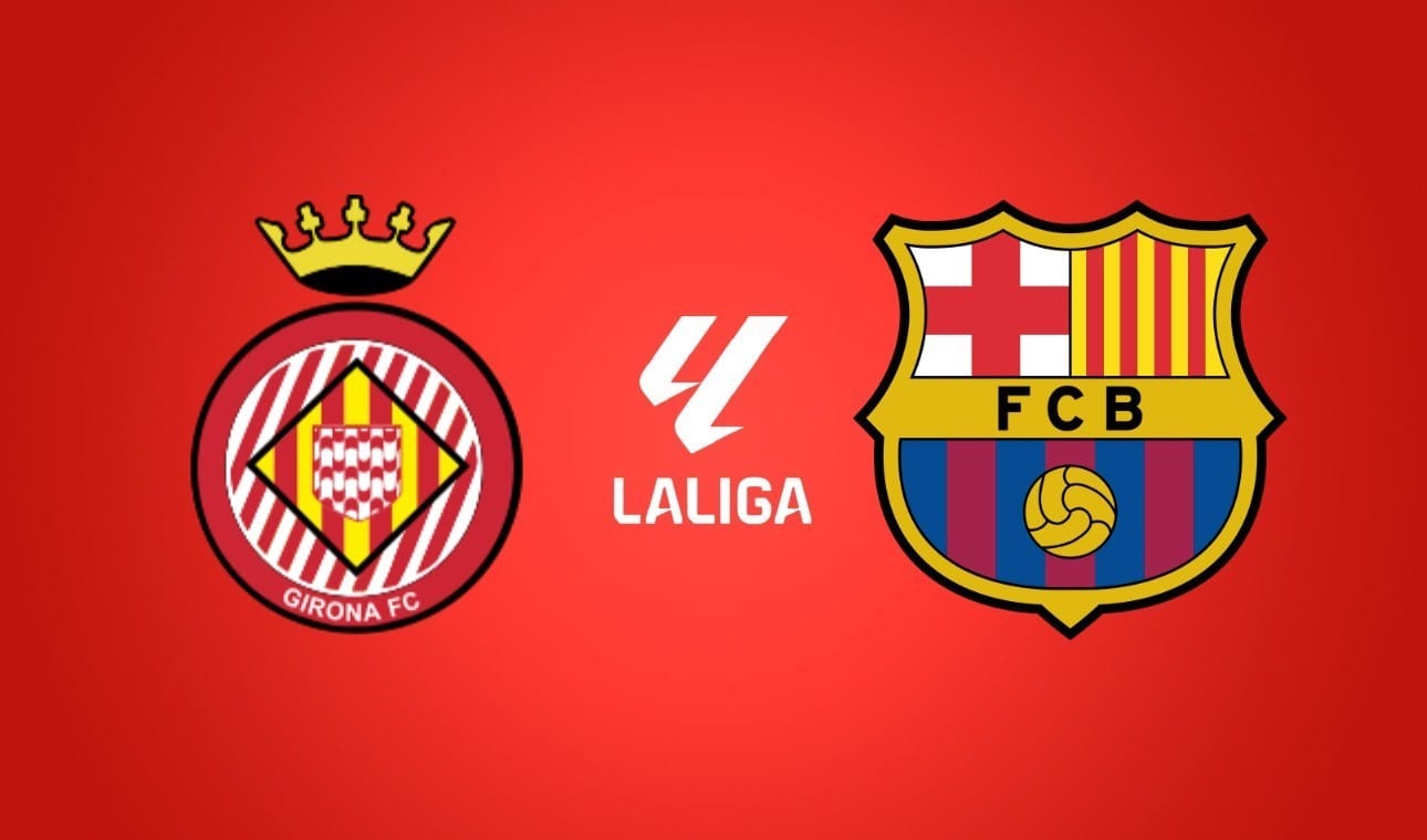 Nembo za Girona na FC Barcelona kabla ya mechi ya La Liga tarehe 16 Februari 2026