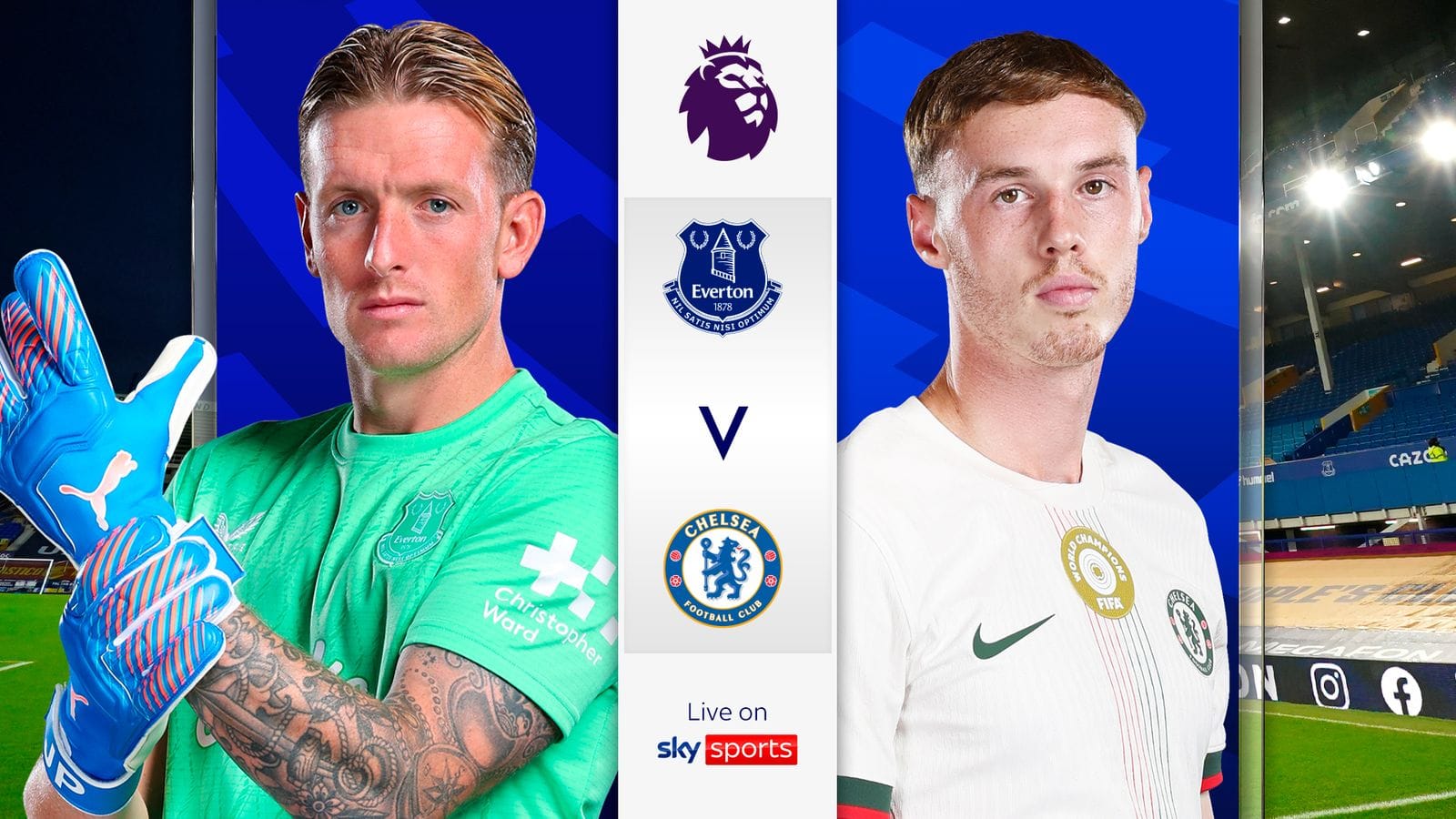 Everton Chelsea logos na capitanes Pickford James Premier League 2026 jopokoni 28 SuperSport Tanzania