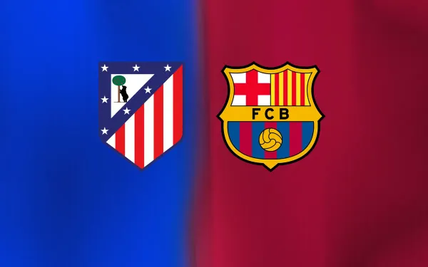 Nembo za Atlético Madrid na FC Barcelona kabla ya mechi ya Copa del Rey